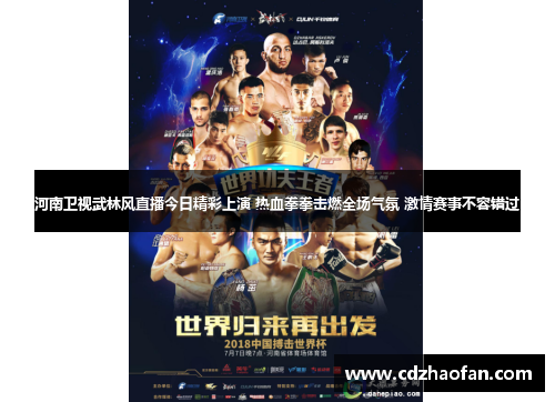 河南卫视武林风直播今日精彩上演 热血拳拳击燃全场气氛 激情赛事不容错过