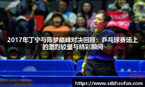 2017年丁宁与陈梦巅峰对决回顾：乒乓球赛场上的激烈较量与精彩瞬间